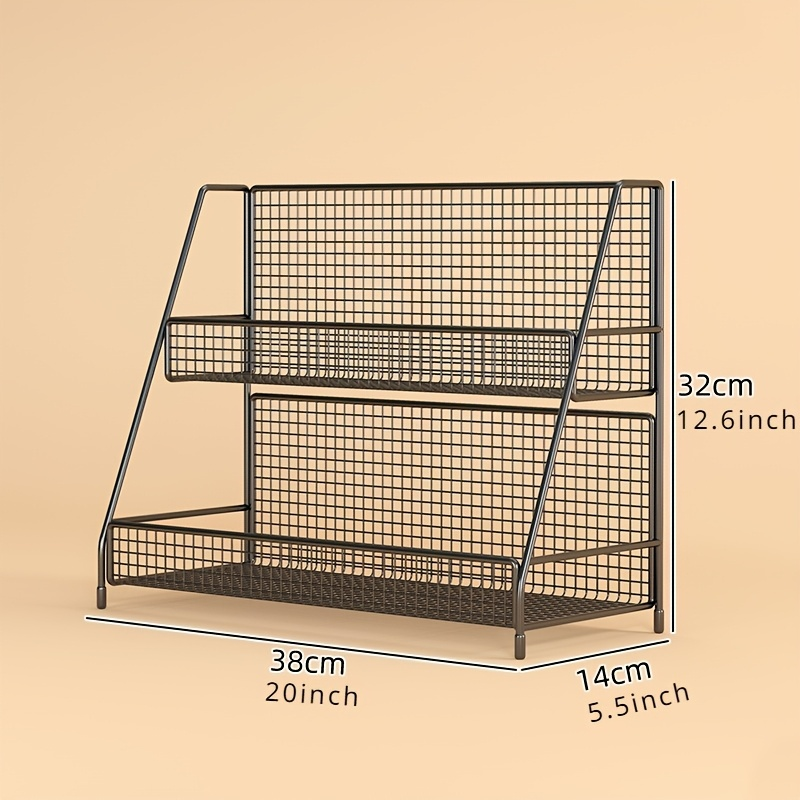 Multi-functional multi-layer metal storage rack, suitable for kitchens