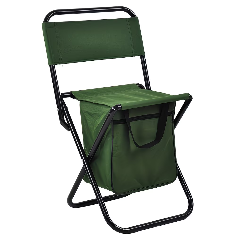 1-Piece Portable Folding Fishing Chair with Insulated Bag - Lightweight Outdoor Stool