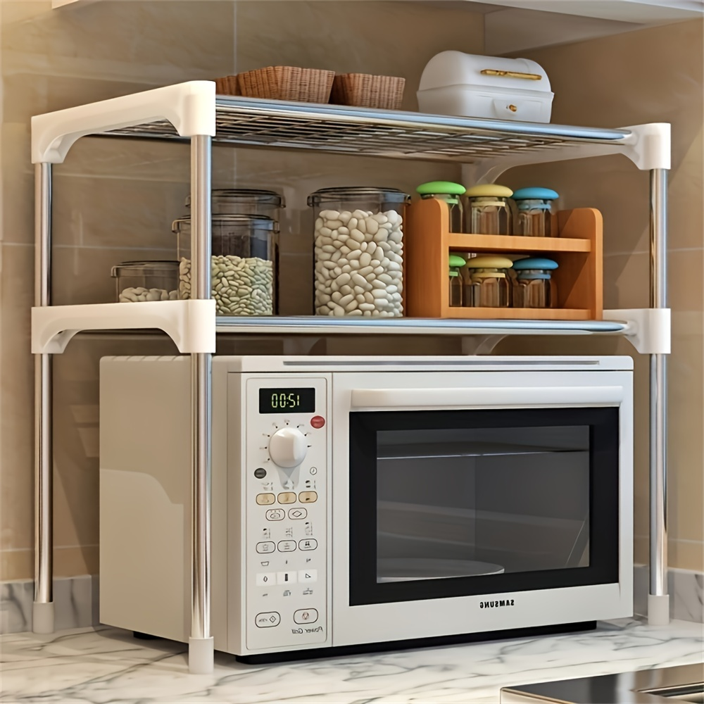 1-piece modern multi-layer kitchen storage rack, made of metal and PVC