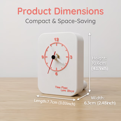 Cute, simple, and detachable vertical clock, compact and quiet wall clock, portable and space saving desktop clock