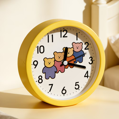 1 cute cartoon alarm clock, modern minimalist creative desk clock