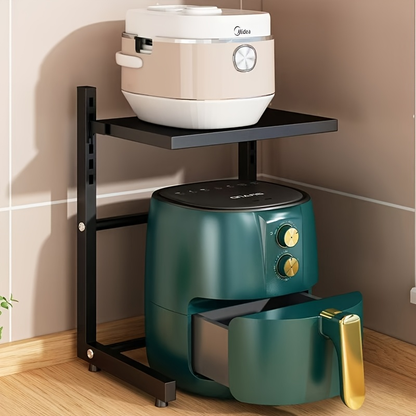 1 air fryer storage rack, metal countertop kitchen organizer