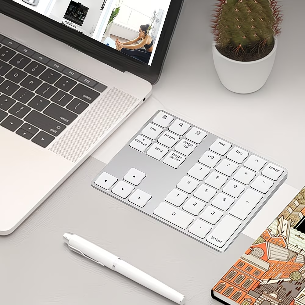 USB-C Charging 34 Key Bluetooth Digital Keyboard Smart Wireless Digital Keyboard Compatible with MAC OS Computer Keyboard