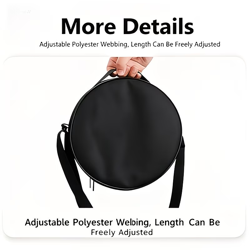 Folding Stool Storage Bag | Durable Black, Round Seat with Comfortable Cushion