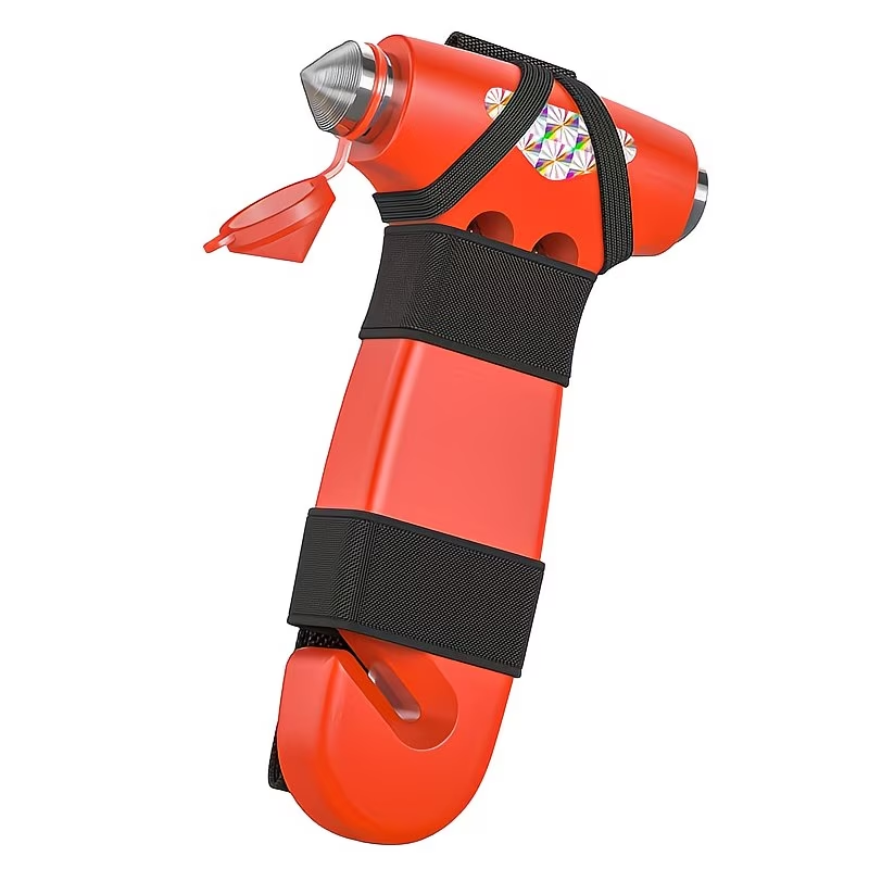 Black car safety hammer and window breaker