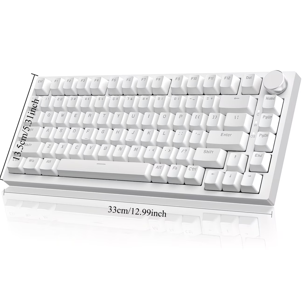 RGB dynamic light wired gaming keyboard, 81 key mute numeric keyboard