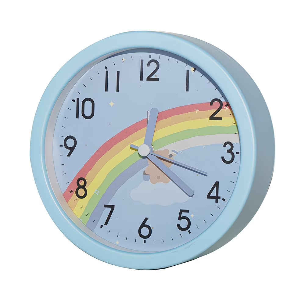1 cute cartoon alarm clock, modern minimalist creative desk clock