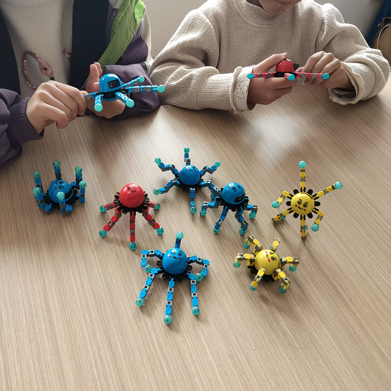 Mechanical fidget spinner with strange face robot gyro toy