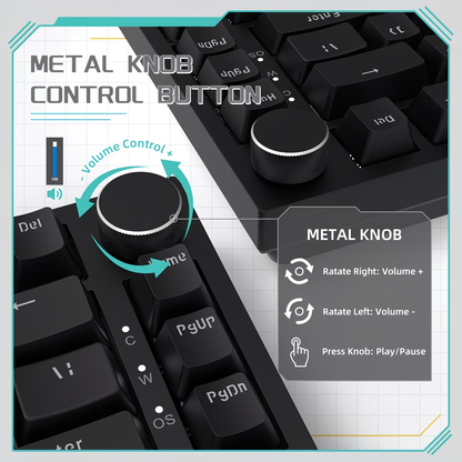 RGB dynamic light wired gaming keyboard, 81 key mute numeric keyboard