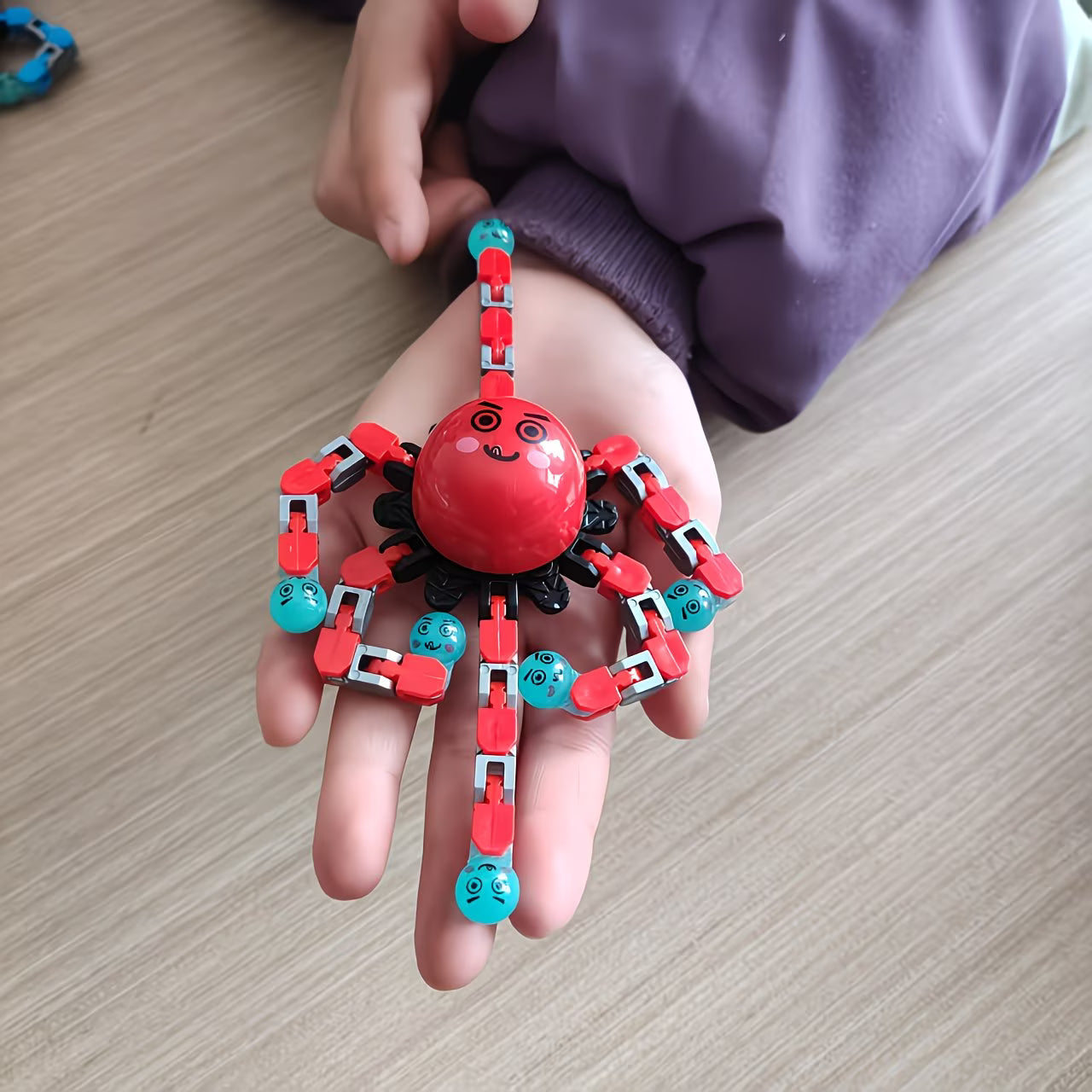 Mechanical fidget spinner with strange face robot gyro toy