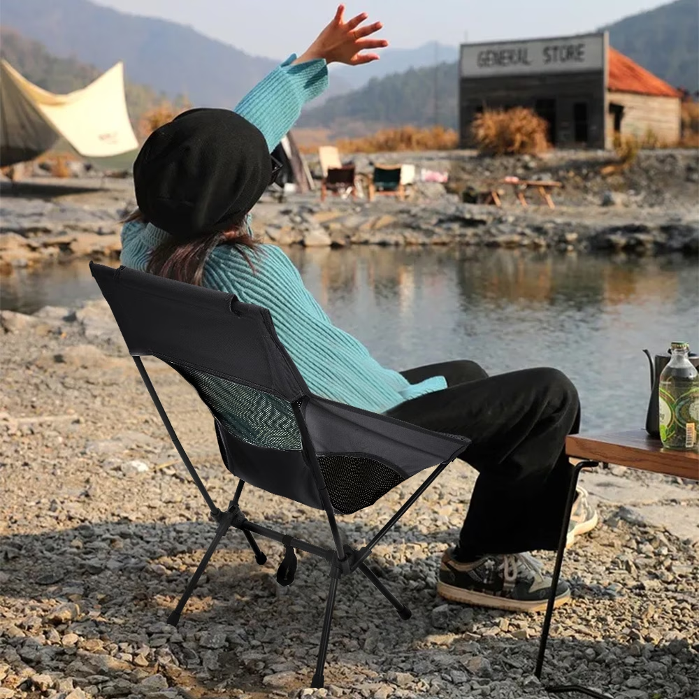 Folding hiking chair, height adjustable, outdoor chair, 41*80*88 cm