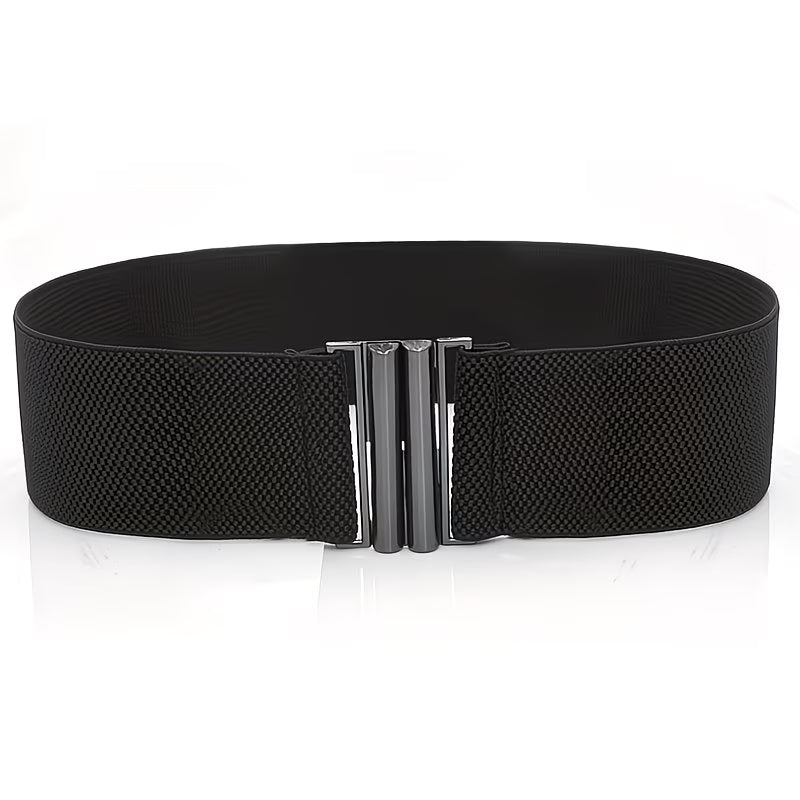 1pc Women'S Black Elastic Waist Belt