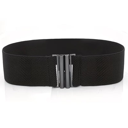 1pc Women'S Black Elastic Waist Belt