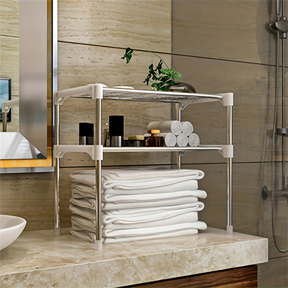 1-piece modern multi-layer kitchen storage rack, made of metal and PVC