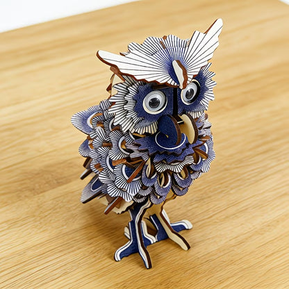1 x 3D wooden puzzle; no batteries required; feathers not included; paper instruction manual included.