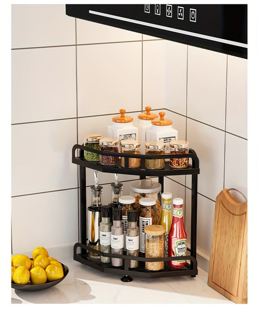 1-piece modern metal countertop storage rack, corner storage rack