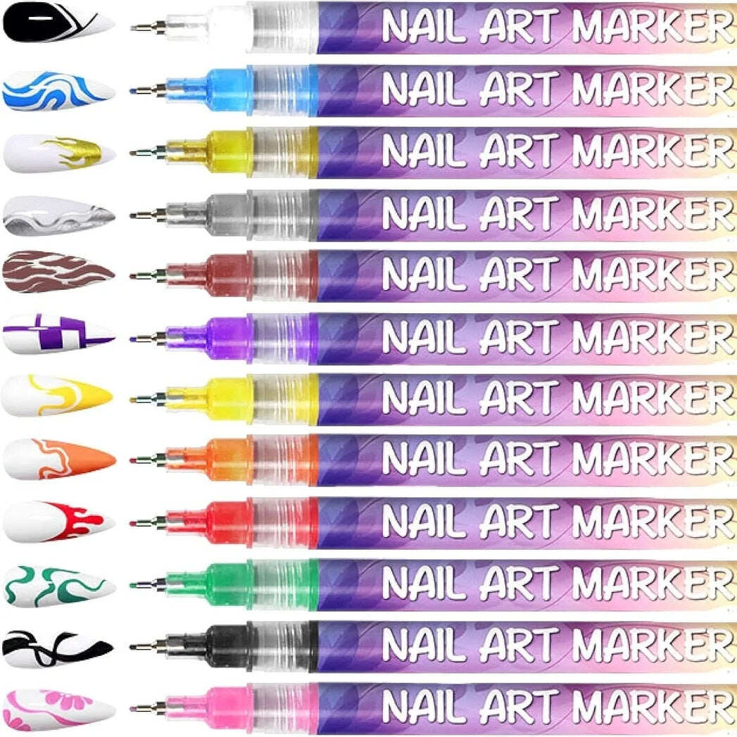 12 Colors Nail Art Pens Set