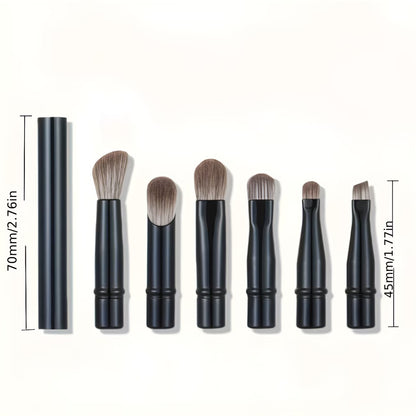 6-piece mini travel makeup brush set