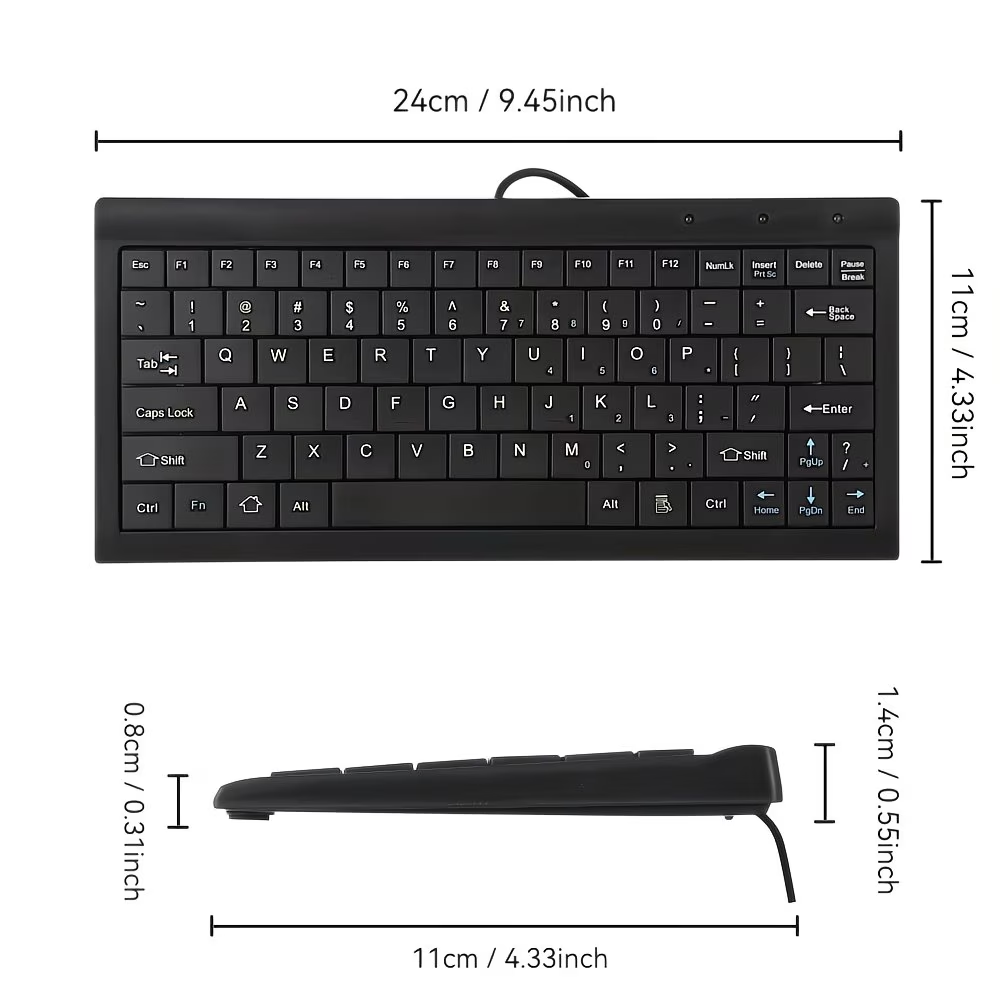 A compact and lightweight 9-inch mini keyboard designed specifically for educational and office use, suitable for CNC lathes and general-purpose machine tools