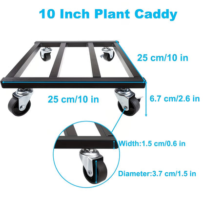 Heavy-duty mobile plant stand with locking casters