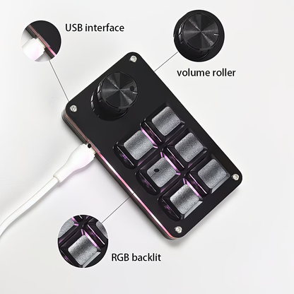 Programmable keyboard shortcuts, one click password, game assistance, game keyboard, mini keyboard