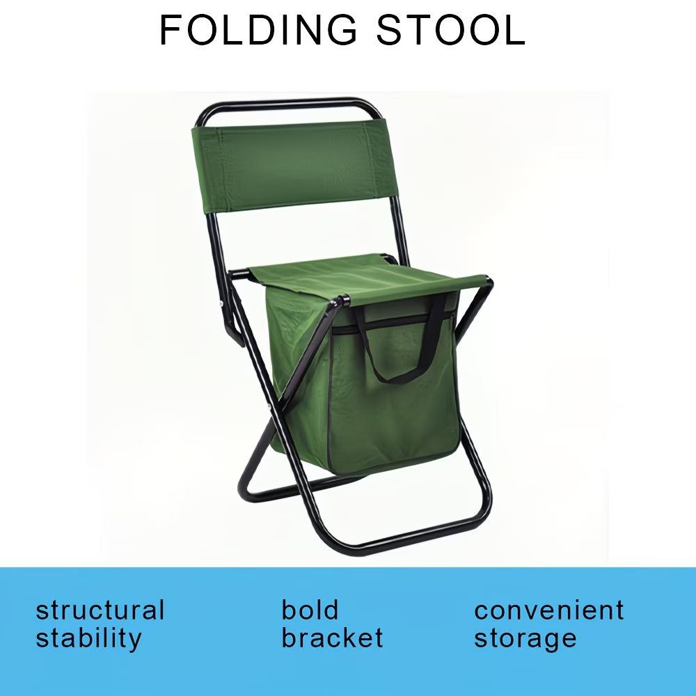1-Piece Portable Folding Fishing Chair with Insulated Bag - Lightweight Outdoor Stool