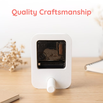 Cute, simple, and detachable vertical clock, compact and quiet wall clock, portable and space saving desktop clock