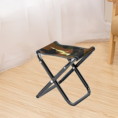 Camouflage Camping Stool | Folding, Lightweight, and Portable Iron Stool, Suitable for Adults