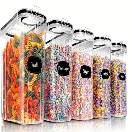 Sealed food containers - Kitchen and pantry rice bucket lids 2.5L 6-piece set