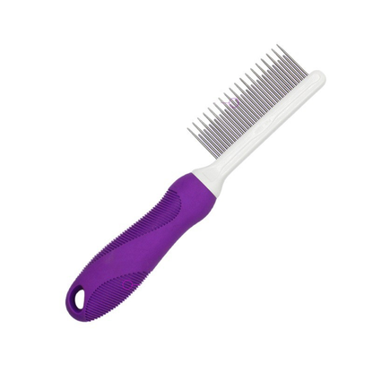 2-in-1 Grooming Comb for Cats and Dogs – Stainless Steel