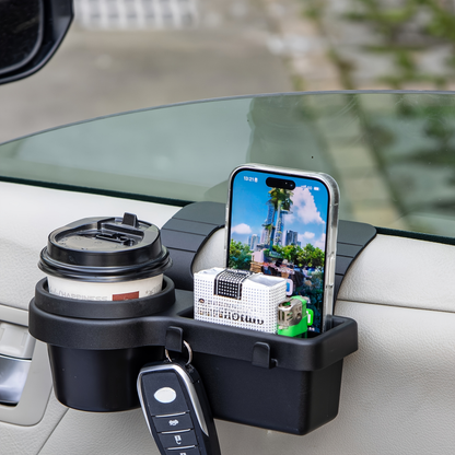 Multi-functional car phone holder, can also store car keys