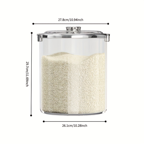 Sealed food storage containers, available in three sizes: 15 kg / 10 kg / 5 kg