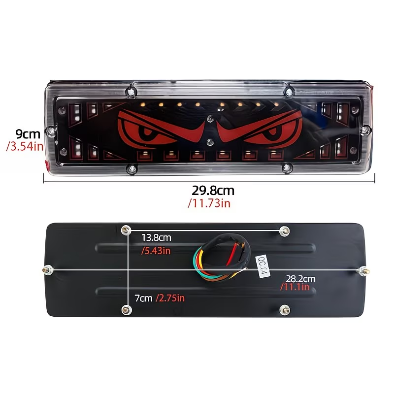 2 Pack LED Tail Light Devil's Eye Lamp Lion Dance Eye Super Bright Decorative Light