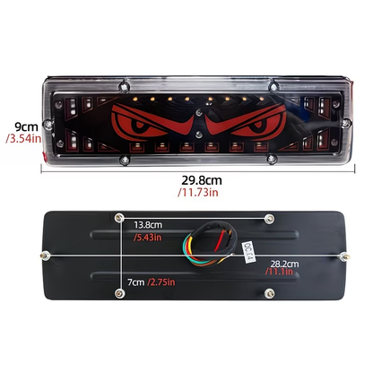 2 Pack LED Tail Light Devil's Eye Lamp Lion Dance Eye Super Bright Decorative Light