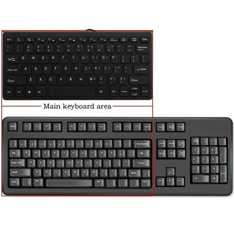 Ultra thin USB ergonomic keyboard, suitable for 12 inch laptops and desktops