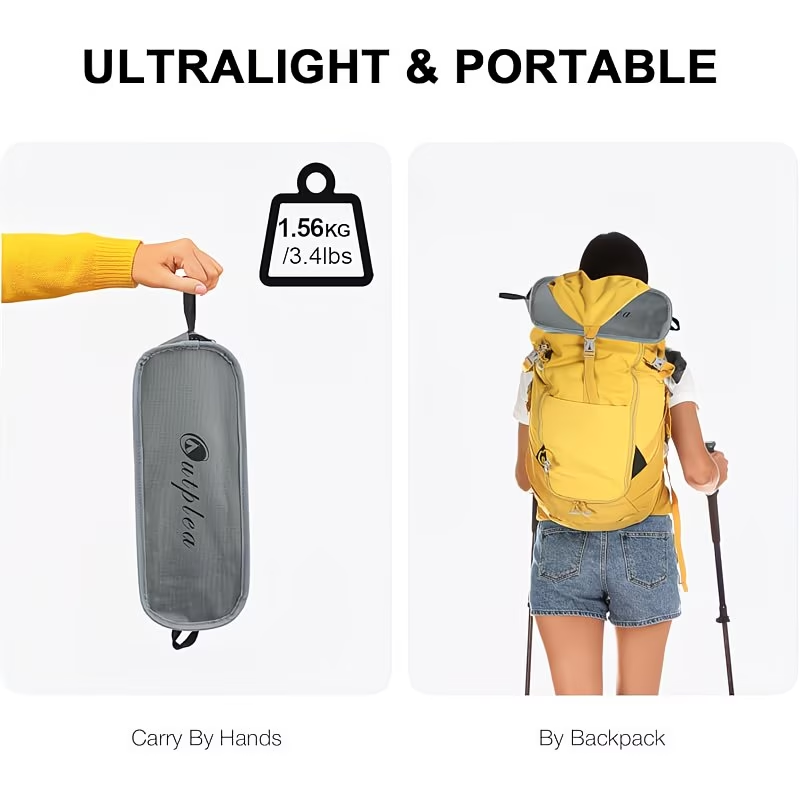 Portable and lightweight folding backpack chair for adults - with padded seat and backrest