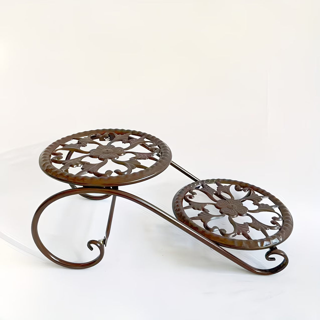 Double-Layer Flower Rack