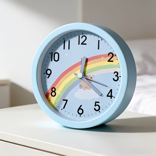 1 cute cartoon alarm clock, modern minimalist creative desk clock