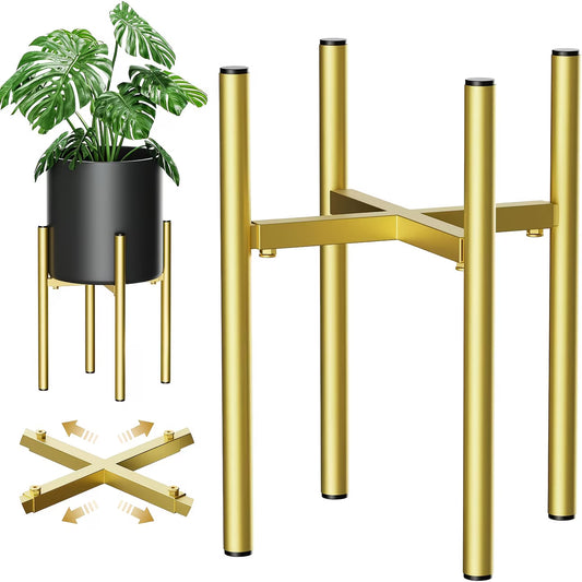 Indoor metal plant stand, gold
