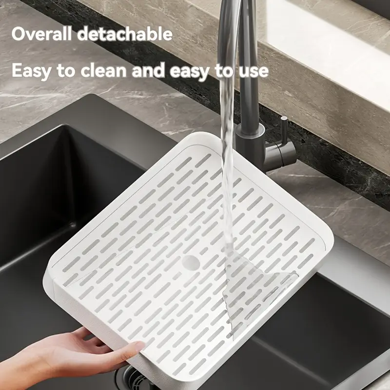 Expandable Double-Layer Kitchen Organizer Rack – Golden Metal Frame with White Plastic Bins, Cup Storage & Drainage, Coffee & Tea Display Shelf, Cutlery Holder for Countertop or Cabinet, Multi-Purpose Design, Cup Display Shelf | Modern Storage Solution |