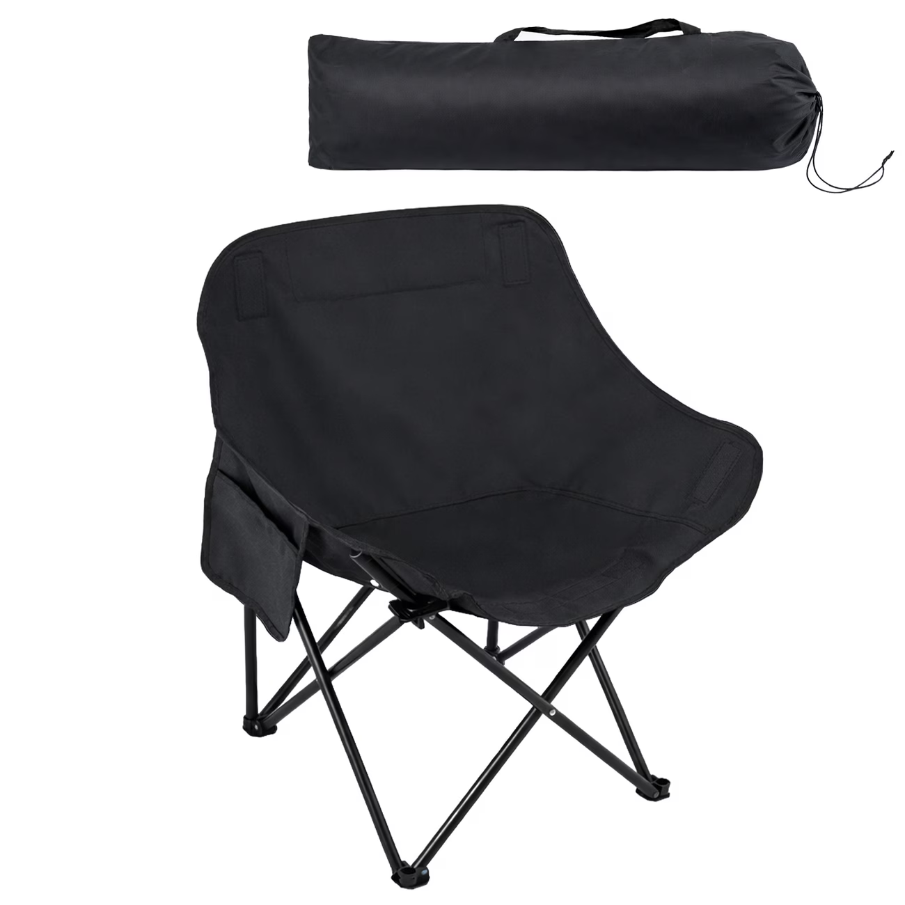 Folding camping chair, 600D Oxford cloth seat cushion, thickened steel frame