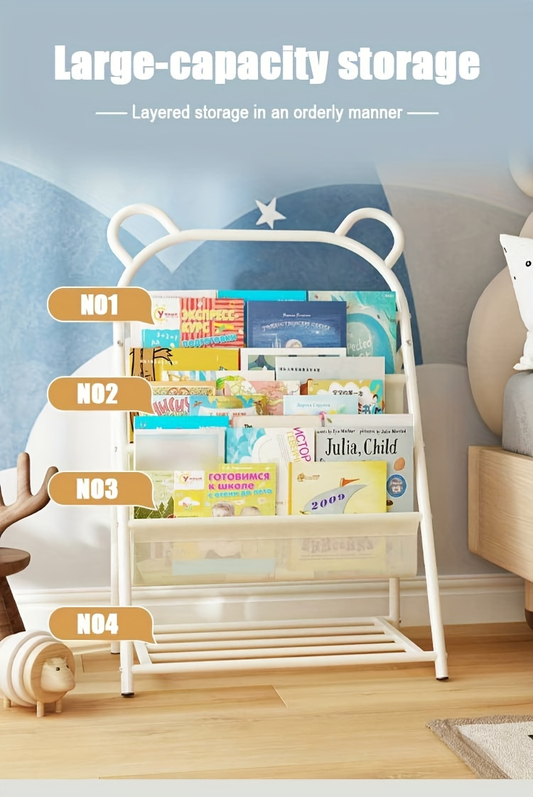 Upgraded unique bookshelf, sturdy floor-standing storage unit.