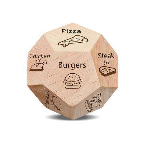 Solid Wood Food Dice (Pack of 1)