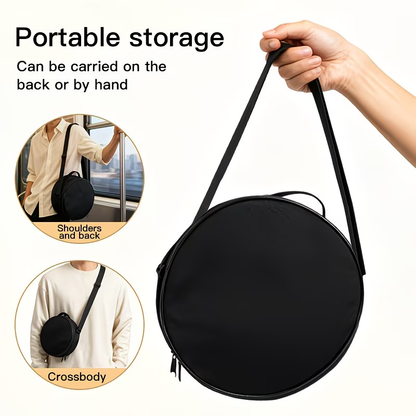 Folding Stool Storage Bag | Durable Black, Round Seat with Comfortable Cushion