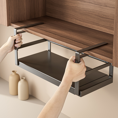 1-piece metal under-cabinet storage rack - no assembly required