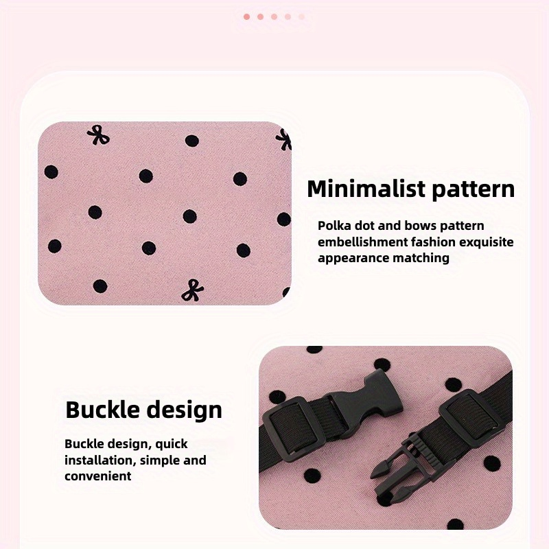 [Luxury] Elegant Polka Dot Bow Car Tissue Box