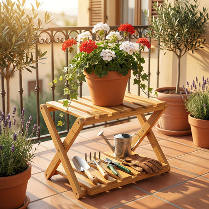 Tool-free flower stand; foldable shoe rack and storage shelf