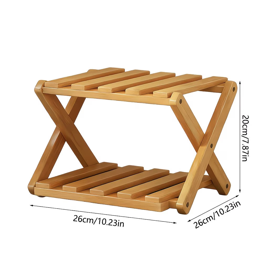 Tool-free flower stand; foldable shoe rack and storage shelf