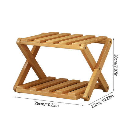Tool-free flower stand; foldable shoe rack and storage shelf