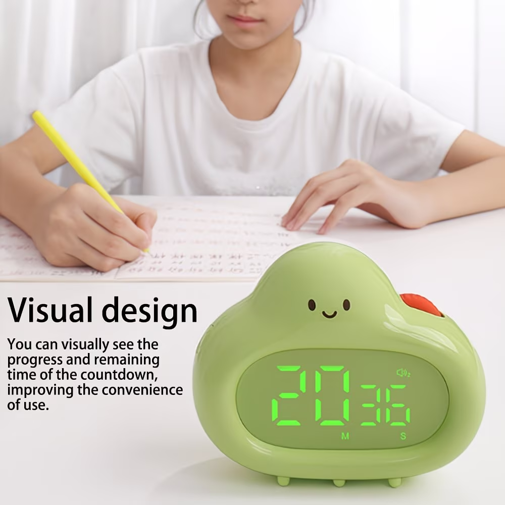 An elegant pear shaped digital clock with countdown and up counting functions, as well as three alarm clocks, suitable for home, bedroom, kitchen, yoga, and exercise